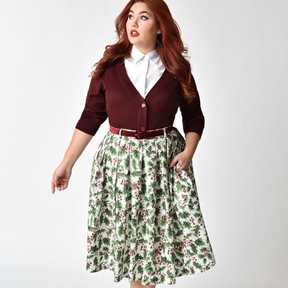 Hell Bunny Dresses & Skirts - HELL BUNNY Holly Berry Skirt Sz XL
